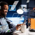 man using technology to improve business